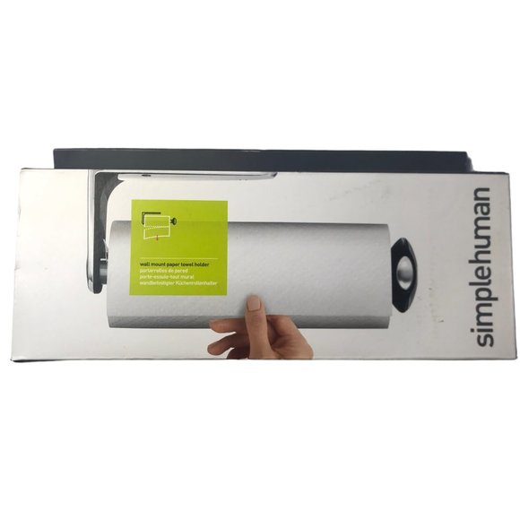 NEW Simple Human Paper Towel Holder, Steel, Wall-Mounted SimpleHuman - Picture 2 of 13